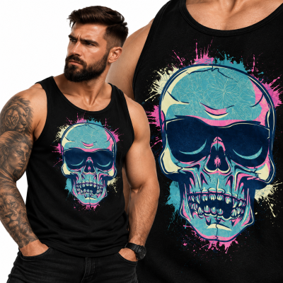 TANK TOP HORROR SKULL COLOR